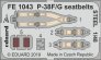 1/48 P-38F/G seatbelts STEEL colour photoetched set