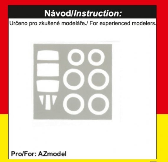 1/72 Gotha P.60 wheels and canopy frame paint mask for Az Models