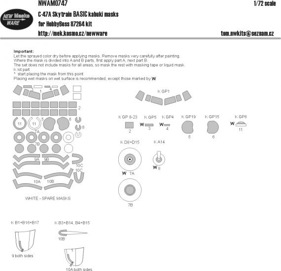 1/72 Mask C-47A Skytrain BASIC