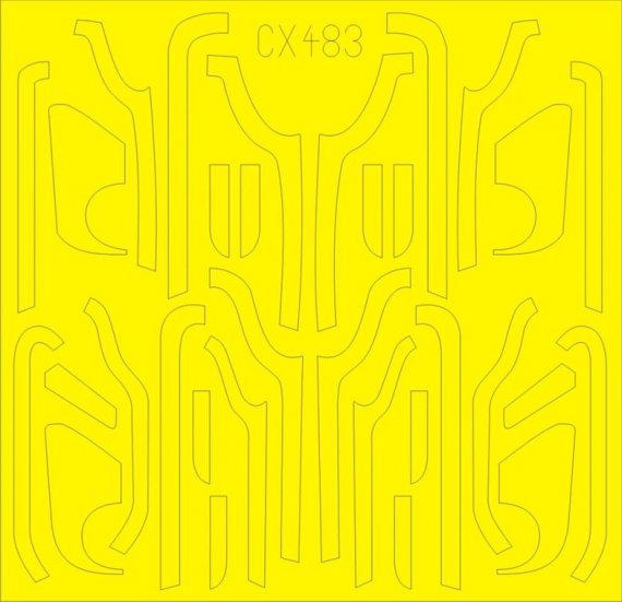 Mask 1/72 B-17G antiglare panels  BO & DL product.