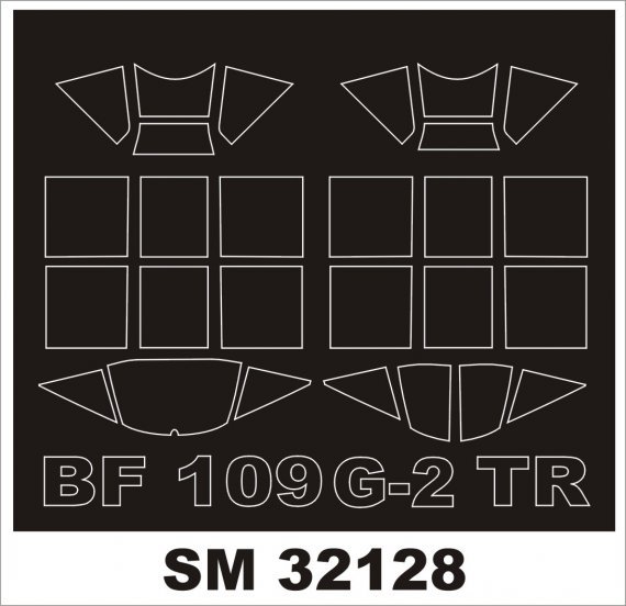 Masques peinture verri�re Bf-109G-2 1/32 Montex Trumpeter