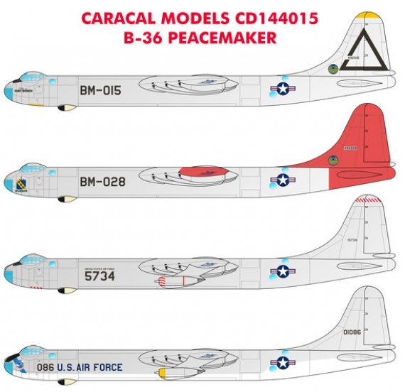 1/144 Convair B-36B Peacemaker Multiple marking options for USAF