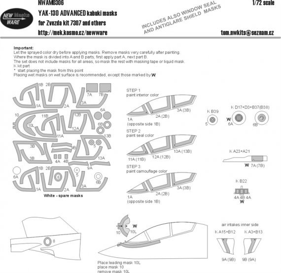 1/72 Mask YAK-130 ADVANCED