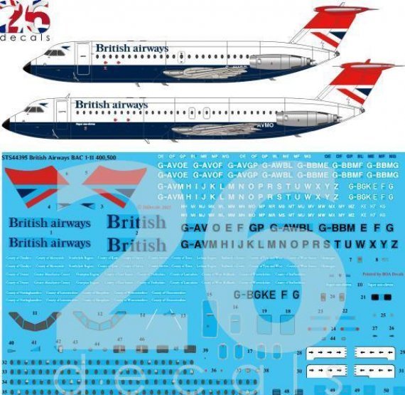 1/144 British Airways Negus & Negus Bac 1-11s