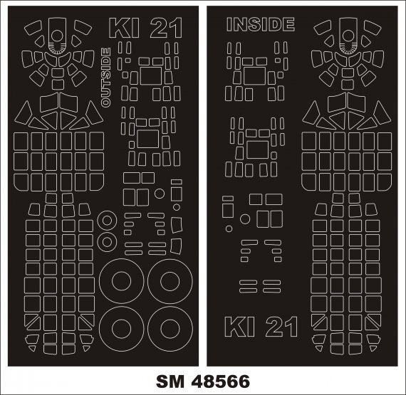 1/48 Mitsubishi Ki-21-Ia /Ki-21-Ib Sally canopy mask