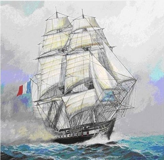 Zvezda 1/200 French Frigate Acheron Scale Model Kit