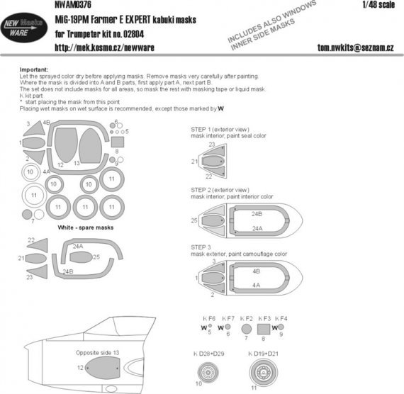 1/48 Mask MiG-19PM Farmer E EXPERT