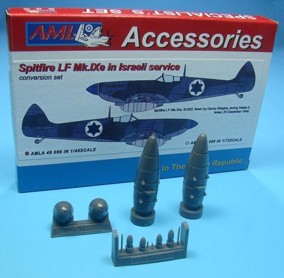 1/48 Spitfire Mk.IXe with German fuel tanks in Israeli Air Force