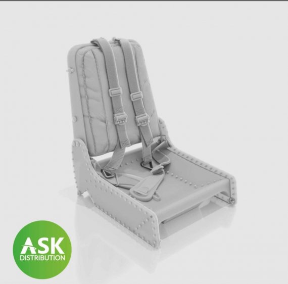 1/48 Messerschmitt Me-262A-1a seat with seat belts