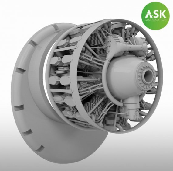 1/48 Boeing B-29 Superfortress Wright R-3350-57 Cyclone engine