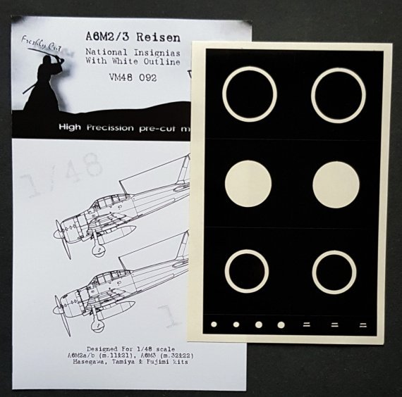 1/48 Mitsubishi A6M1/A6M2/A6M3 National Insignia paint masks