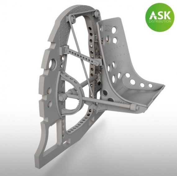 1/48 Mitsubishi A6M5 Model 52 bulkhead seat in Middle position