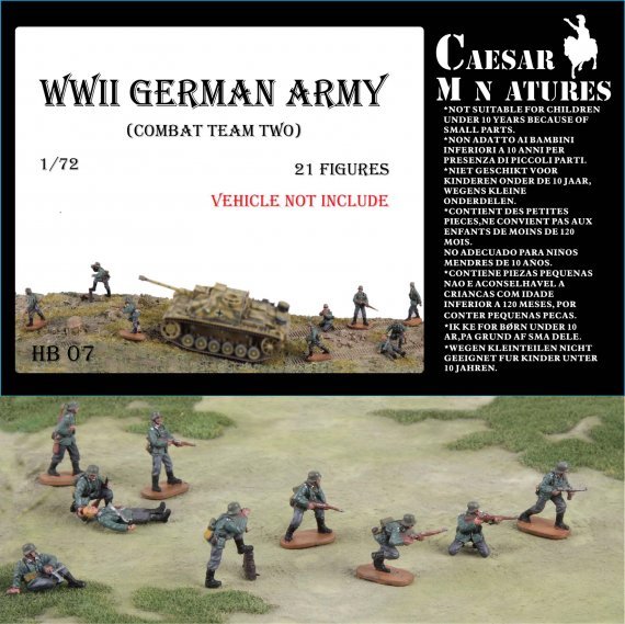 Caesar Miniatures Infanterie Allemande WWII Combat Team 2 1/72