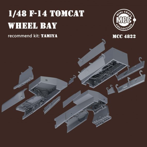 1/48 Grumman F-14 Tomcat wheel bay TAMIYA