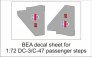 1/72 BEA decal sheet DC-3 pax steps