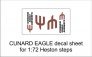 1/72 Cunard Eagle) decal sheet for 1:72 Heston steps.