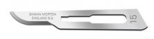 Swann Morton Confezione 100 Lame Curve N�15 Bisturi N�3