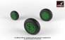 1/32 early Mikoyan MiG-21 Fishbed wheels w/ weighted tires image 2