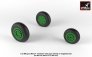 1/32 early Mikoyan MiG-21 Fishbed wheels w/ weighted tires image 3