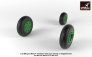1/32 early Mikoyan MiG-21 Fishbed wheels w/ weighted tires image 4