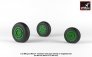 1/32 early Mikoyan MiG-21 Fishbed wheels w/ weighted tires image 5