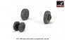 1/32 F-100D Super Sabre resin wheels with weighted tires image 1