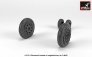 1/32 resin F-4 Phantom II early wheels with weighted tires image 1