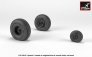 1/32 Hughes AH-64A Apache wheels with weighted tires image 2