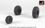 1/32 Hughes AH-64A Apache wheels with weighted tires spoked hub image 1