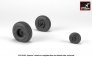 1/32 Hughes AH-64A Apache wheels with weighted tires spoked hub image 2