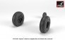 1/32 Hughes AH-64A Apache wheels with weighted tires spoked hub image 3