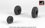 1/35 Hughes AH-64A Apache wheels with weighted tires, smooth hub image 1