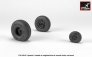 1/35 Hughes AH-64A Apache wheels with weighted tires, smooth hub image 2