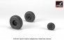 1/35 Hughes AH-64A Apache wheels with weighted tires, spoked hub image 2
