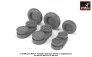 1/48 early MiG-21 Fishbed wheels with weighted tires