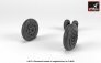 1/48 early production F-4 Phantom II wheels with weighted tires image 1