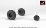 1/48 Boeing AH-64 Apache wheels with weighted tires, smooth hubs image 2