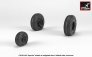 1/48 Boeing AH-64 Apache wheels with weighted tires, spoked hubs image 1