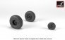 1/48 Boeing AH-64 Apache wheels with weighted tires, spoked hubs image 2