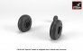 1/48 Boeing AH-64 Apache wheels with weighted tires, spoked hubs image 3
