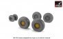 1/48 Type A BAC TSR-2 resin wheels with weighted tires image 2