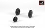 1/72 Mid Mikoyan MiG-21 Fishbed wheels w/ weighted tires image 1