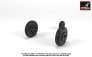 1/72 Mid Mikoyan MiG-21 Fishbed wheels w/ weighted tires image 3