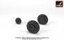 1/72 Late Mikoyan MiG-21 Fishbed wheels w/ weighted tires image 2