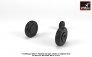 1/72 Late Mikoyan MiG-21 Fishbed wheels w/ weighted tires image 3