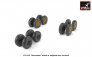 1/72 Convair B-36 Peacemaker wheels with weighted tires image 3