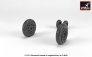 1/72 Early production F-4 Phantom II wheels with weighted tires image 1