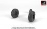 1/72 Sikorsky UH-60 Black Hawk wheels with weighted tires image 3
