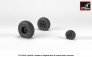 1/72 Boeing AH-64 Apache wheels with weighted tires, smooth hubs image 2