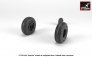 1/72 Boeing AH-64 Apache wheels with weighted tires, spoked hubs image 1
